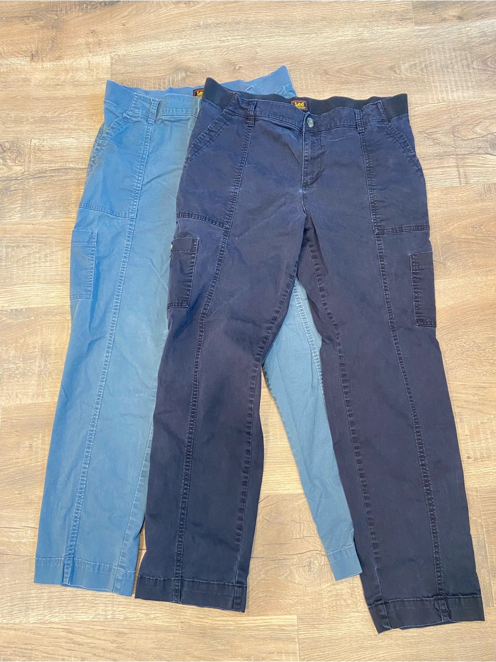 Women’s Lee Y2K Cargo Utility Pants Lot of 2 Size 14M Stretch Panel VTG?